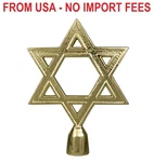 Eder Flag Star Of David Top Ornament 6-3/4 Inch With Ferrule Gold. Fixed Price $49.00.