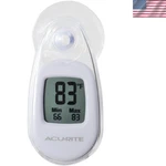 Weather-resistant Lcd Suction Cup Thermometer Easy Mounting, Durable White. Fixed Price $15.99.