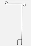Metal Garden Flag Stand 3-PIECE Wrought Iron 18" X 38" Briarwood Lane Brand New!. Fixed Price $13.95.