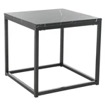 Contemporary Square End Table Black Marble Top Durable Indoor Accent Furniture. Fixed Price $115.70.
