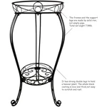 28.4" Tall Metal Plant Stand, Tier Flower Pot Rack. Fixed Price $73.59.