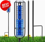 7" Rain Gauge Outdoor Freeze Proof W/ Stake Large Numbers Garden Lawn Deck - Us. Fixed Price $22.95.