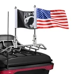 2 Pack Motorcycle Flag Pole Fold Down 90 With American And Pow-mia. Fixed Price $79.00.