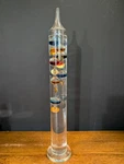 17.5" Tall Glass Galileo Thermometer - Beautiful Scientific Display. Fixed Price $29.99.