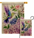 Purple Hummingbird Burlap Garden Flag Animals Small Gift Yard House Banner. Fixed Price $85.95.