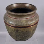 Vintage Signed Collis Glaspy Raku Copper Studio Art Pottery Vase Planter. Fixed Price $78.40.