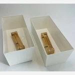 White Ikea Bittergurka Plant Pots With Wooden Stands 12 X6" 802.857.87. Fixed Price $69.99.