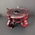 Vtg Asian Wood Fish Bowl Stand Oriental Display Base Plant Pot Holder 8.25" High. Fixed Price $69.99.