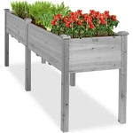 Best Choice Products Raised Bed Elevated Wood Planter Stand - 72X24X30IN. Fixed Price $139.99.