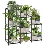 Bamworld Black Plant Stand Outdoor Metal Shelf 3 Tiers Ladder Holder. Fixed Price $29.99.