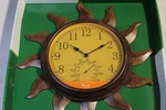 Garden Treasures Large Patio Deck Rays Sunbrella Cloth Clock Thermometer Nib. Fixed Price $45.00.