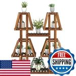Giantex Plant Stand Indoor, 5-TIER Wooden Trapezoid Holder Rack For Multip. Fixed Price $80.61.