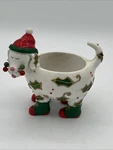 Ganz Whimsical White Christmas Dog Figurine Votive Candle Or Plant Holder. Fixed Price $10.99.