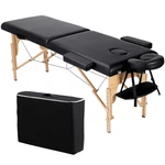 Yaheetech 2 Sections Wooden Folding Adjustable Massage Bed With Headrest/armrest. Fixed Price $124.10.