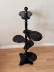Vintage Mcm 5 Tier Wood Plant Stand Display Etagere Shelf. Fixed Price $100.00.