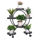 Unho Metal Plant Stand 6-POTTED: Flower Holder With Wheels 4 Tier Display.... Fixed Price $78.33.