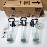 3 Interiors Better Homes & Garden Glass Wall Vases W/cast Metal Holders. Fixed Price $90.00.