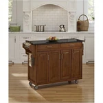 Hawthorne Collections 49" Wood Kitchen Cart With Granite Top In Oak Brown/black. Fixed Price $737.30.