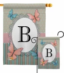 Butterflies Initial Garden Flag Bugs Frogs Decorative Yard House Banner. Fixed Price $46.95.