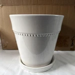 2 Pack 8 Ceramic Beaded Planter White Southern Patio. Fixed Price $29.99.