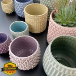 Bloomingville Stoneware Pinecone Flower Pot Planter Sky Blue. Fixed Price $27.99.