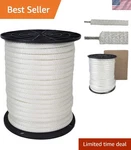 Qnr 1/4" Flagpole Rope With Steel Wire Core, 100 Ft Spool, Solid Braid Polyes.... Fixed Price $63.99.