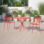 Oia Commercial Grade 35.25" Round Gold Indoor-outdoor Steel Patio Table With .... Fixed Price $117.92.