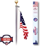 Heavy-duty 17FT Inground Flag Pole Kit Dual Holder, Made Usa. Fixed Price $316.99.