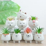 8 Pcs Succulent Pots With Drainage, Small Cartoon Animal Planters Ceramic Pla.... Fixed Price $36.05.