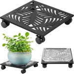 Pack 13.5" Metal Square Plant Caddy With Wheels Large Iron Rolling St.... Fixed Price $42.19.