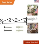 Sleek Black Wall Mount Garden Flag Stand For Weather Conditions - Rust Proof. Fixed Price $10.44.