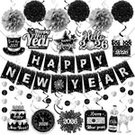 Happy New Year 2026 Silver And Black, Nye 0.5 X Inches,. Fixed Price $16.17.