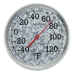 T85234 La Crosse 8" Galvanized Metal Indoor / Outdoor Thermometer. Fixed Price $14.95.