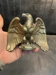 Vintage Brass Eagle Flag Pole Topper 3.5 Finial Gold Metal Free Shipping. Fixed Price $29.74.