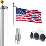 20FT Sectional Flag Pole Kit, 14 Gauge Extra Thick Heavy Duty Aluminum Outdoor. Fixed Price $148.95.