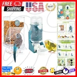 No Mess Bird Water Dispenser Set Automatic Transparent Food Container Ca.... Fixed Price $28.79.
