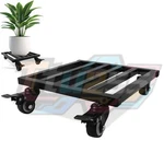 Aluminum Black Plant Dolly Stand 10" Rolling 4 Wheels Heavy Duty Caddy. Fixed Price $18.99.