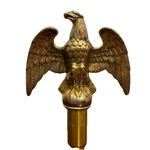 Vintage Gold Metal Eagle Flag Pole Topper Finial Heavy Cast Americana Decor 1 Lb. Fixed Price $44.99.