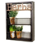 Industrial Metal Country Herbs Wall Shelf Planter Holder Kitchen Garden .... Fixed Price $85.64.