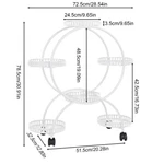 Heavy Duty Metal Plant Stand Garden Cart Flower Pots Holder With Lockable Wheels. Fixed Price $51.57.
