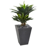 Nearly Natural 37-IN Double Agave Succulent Artificial Slate Planter. Fixed Price $194.39.