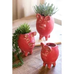 Kalalou H8391 Red Tall Pig Planter / St-wasserstrom 27386. Fixed Price $28.99.