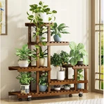 Tall Rolling Plant Stand Multi-layer Flower Pot Holder Display Shelf Home Garden. Fixed Price $39.91.