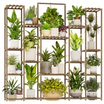 Bamworld Plant Shelf Indoor Hanging Stand Large Flower Holder Wood. Fixed Price $49.99.