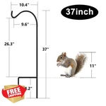 Beau Jardin 37IN Shepherds Hook 4 Pack Heavy Duty Metal Garden Pole Black. Fixed Price $44.99.