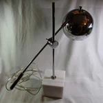 Hextra HX-T1644 Round Chrome Globe Lamp Marble Base Adjustable Art Deco. Fixed Price $120.00.