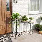 Outdoor Patio Plant Stands, Ceramic Tile, Iron, Set Of 3. Fixed Price $112.79.