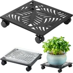 Pack 12" Metal Square Plant Caddy With Wheels Large Iron Rolling Stan.... Fixed Price $37.59.