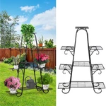 Unho Multilayer Metal Plant Stand 9 Tiered Shelf Unit Garden Patio Display Rack. Fixed Price $42.93.