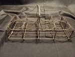 Vintage Antique Wire Flower Pot Bottle Holder Carrying Basket. Fixed Price $31.00.